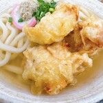 駅うどん - 鶏天うどん