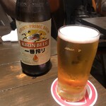 鉄板焼き 富や - 瓶ビール