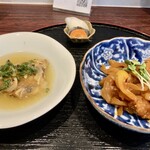 宵ノねこ - 焼き鯖・紫蘇おろし、三浦豚の酢豚