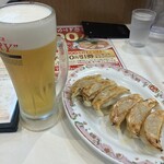 餃子の王将 - ビールと餃子