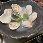 地酒と貝料理 海鮮浜焼き 浜や - はまぐり酒蒸し