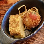 二葉ごはん - プチコロッケ・玉子焼き