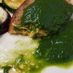 キッチン ブルー グローブ - 白だし仕立てのエビナソース、たっぷりあります