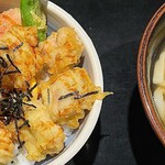 Menya Horino - とり天親子丼のうどんセット 1050円　右