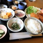 葵 - コロッケ魚フライ定食