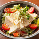 Japanese-style tofu and avocado salad