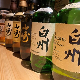 プレミアムなウイスキーやワイン・シャンパンも揃えています