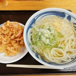 手打の味 小泉 - 大盛うどん&小エビのかき揚げ