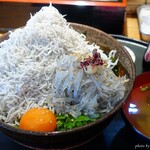 しらす屋ゆあさ湾 則種 - 2022年7月　ごっつぁんDON丼（ご飯普通と大盛りの間）生しらすはもうちょっと欲しかった(◞‸◟)