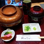 千里うなぎ 御所南店 - 2022年7月　特上うな丼　ふたオープン前！