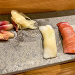 マルホ寿司 - いか、中トロ