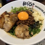 麺屋はなび - 台湾まぜそば（にんにく多）+ど肉+半チャーシュー…税込1000+500+200=1700円