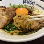 麺屋はなび - 台湾まぜそば（にんにく多）+ど肉+半チャーシュー…税込1000+500+200=1700円