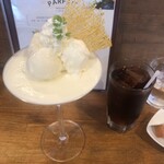 Wabaru Fuwari - 白いパフェ＋アイスコーヒー
