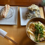 Kamatama Udon No Mise Men To Tsuyu - 冷たい麺と天ぷら２種