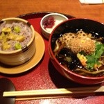 かごの屋 - 蓮芋のあんかけうどんとミニ栗おこわ⁈だったかな1050