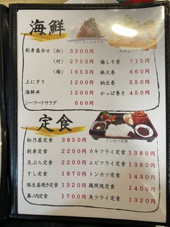 h Izakaya Matsunoya - ご飯系のメニューです。