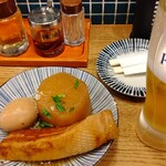 211294221 - 生ビールと煮込み。