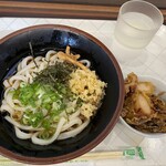 さぬきうどん食堂 つるり - ぶっかけ冷やの並350円、気まぐれ天100円