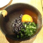 炭火串焼専門店 鶏天 - 丹波黒豆納豆 生鶏卵黄付き