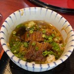 末錦 - 〆の冷やし鰻茶漬け　冷番茶＋辛汁（浸け汁）