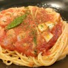 雫家 - エビとモッツァレラのトマトソースパスタ