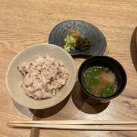 さんぽう西村屋 本店 - 味噌汁と御飯