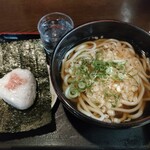 立ち呑み処 ちょっとよろう家 - 素うどん350円+おにぎり110円2023年5月