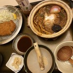 和食麺処 サガミ - 味噌煮込みうどん、とんかつセット1790円
