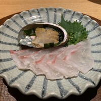 猩々 - 【四ノ皿】鮑と真鯛のしゃぶしゃぶ