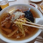 めん工場 岡本店 - 唐揚げラーメン。