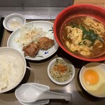 やよい軒 - 辛うま麺と唐揚げ定食