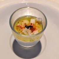 アンフュージョン - 菊芋のムース  ズワイガニのタルタル