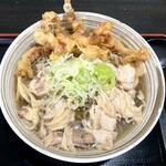 肉そば 藤七 - 肉そば並 ＋ トッピング(ゲソ天)