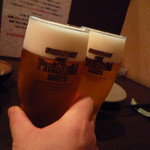 炭火焼酒亭ローリンストーン - 生ビール