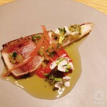 マンサルヴァ - 本日の鮮魚
      神奈川県長井漁港のヒラマサガスパチョのソース