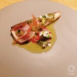 マンサルヴァ - 本日の鮮魚
      神奈川県長井漁港のヒラマサガスパチョのソース