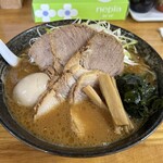 麺屋かわせみ - ねぎ味噌チャーシューメン(5枚)