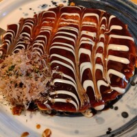 OSAKAきっちん。 東急プラザ渋谷店 - ミックスお好み焼き。具材が細か過ぎるのも問題。具材の味、しねぇんだよな。