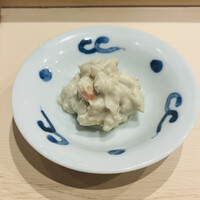 鮨処 つく田 - 海老と焼き茄子の和え物