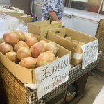 Tsukuba Ishiyaki Imo - 玉葱、馬鈴薯。同行者は瓜も勧められておりました...