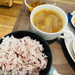 caf'e Sora to Hana - 21穀米・スープ・ゼリー✨スープに玉ねぎ丸々入っとった〜♪✨