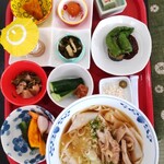 食彩遊膳 まる梅 - 定番帯麺セット。温か冷スープか選べます♬こんな手の込んだお料理だらけで1000円。少なくとも、宮城ではこれを超えるお店は見つかりません…