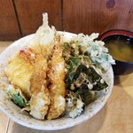 天丼ふじ - ジャンボ天丼。