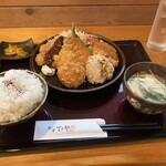 飯の肴 てらや - ミックスフライ定食