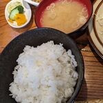 喜多八 - Aランチのご飯と味噌汁
