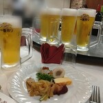 東晶大飯店 - 先ずは生ビールで乾杯！