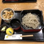 手打ちそば 柚楽 - もりそば&桜エビと野菜のかき揚げ丼