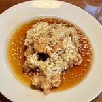 楽山 - 軟炸油鶏_若鶏の唐揚げユーリンソース1,350円