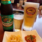Yakiniku Reimen Yamanakaya - 生ビールで乾杯〜♪